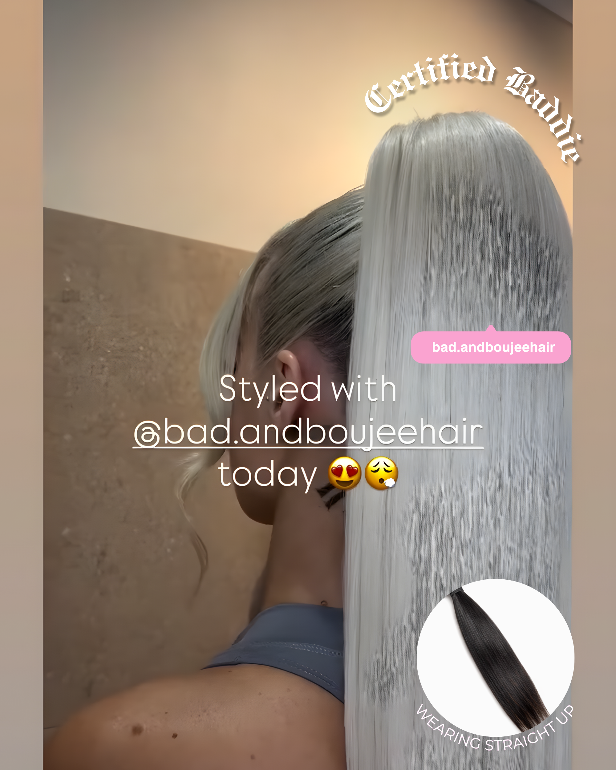 Straight Up Ponytail