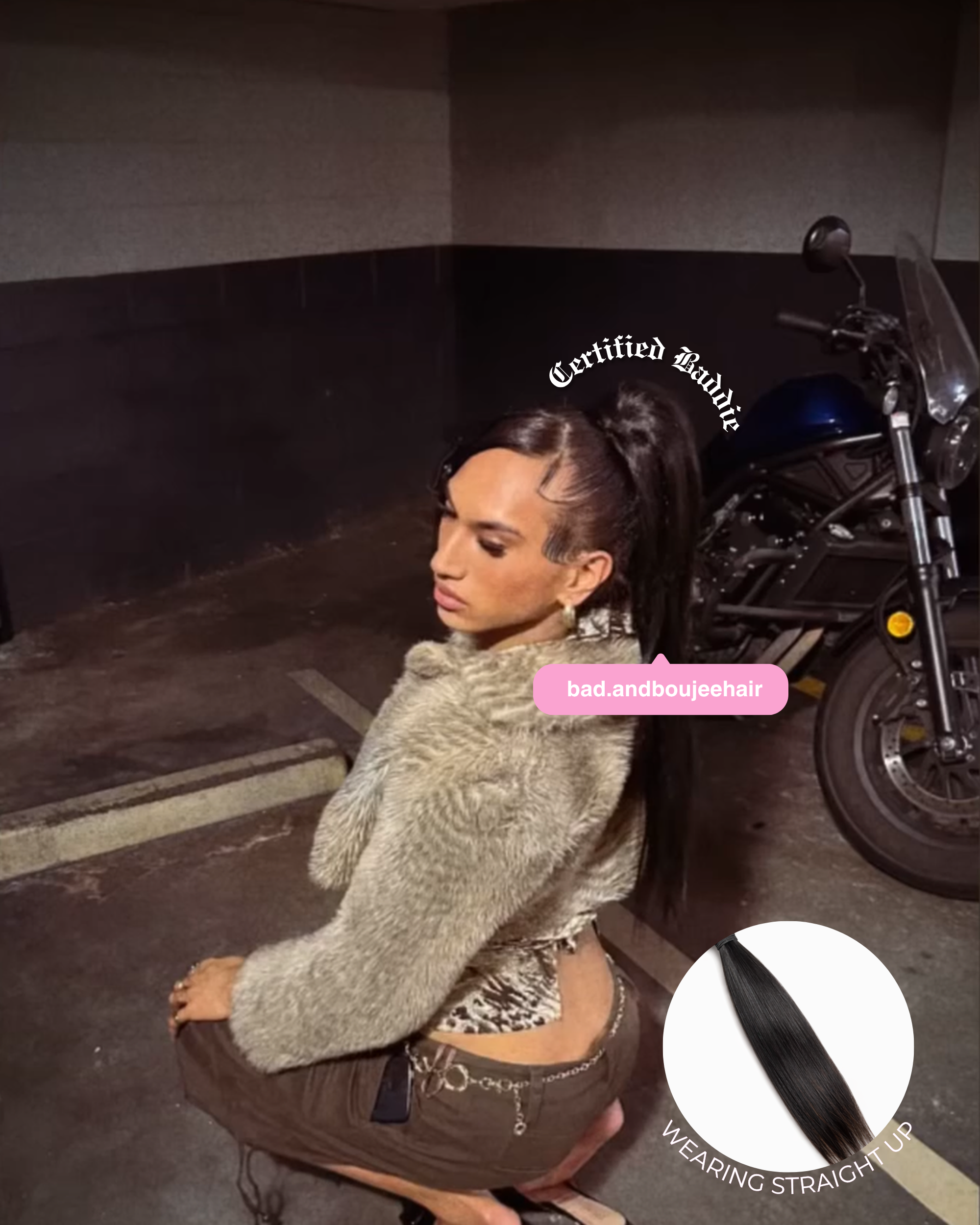 Straight Up Ponytail