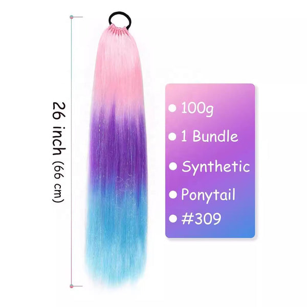 Glitter Braided Pony 26"